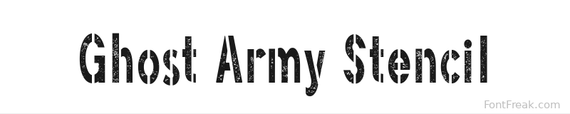 Ghost Army Stencil font preview
