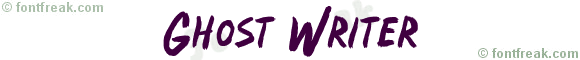 Ghost Writer font preview