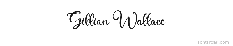 Gillian Wallace font preview