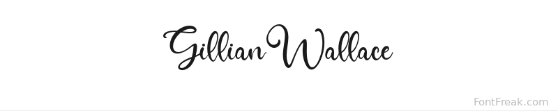 GillianWallace font preview