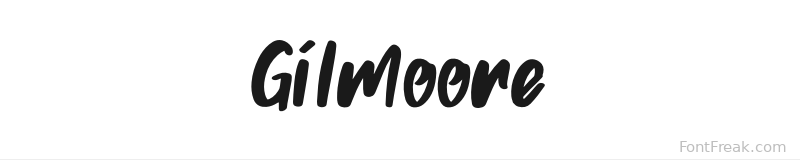 Gilmoore font preview
