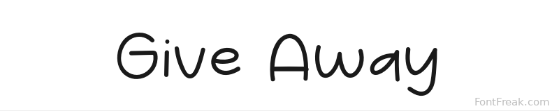 Give Away font preview