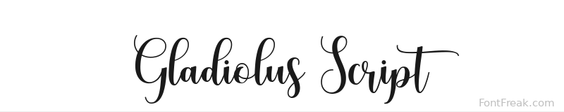 Gladiolus Script font preview