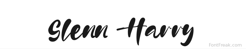 Glenn Harry font preview