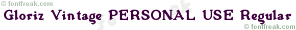 Gloriz Vintage PERSONAL USE Regular