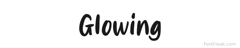 Glowing font preview