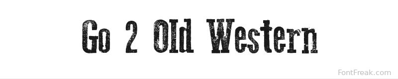 Go 2 Old Western font preview