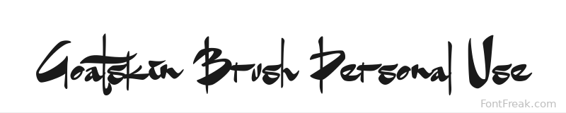 Goatskin Brush Personal Use font preview