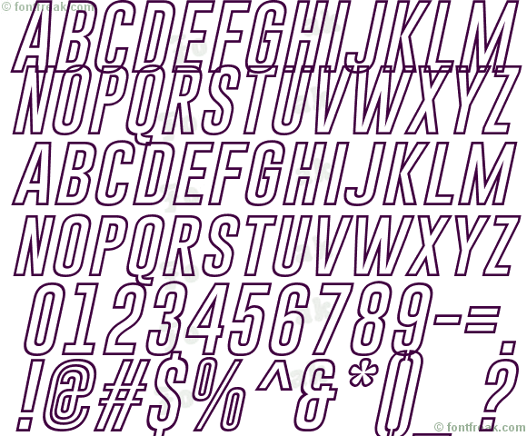 Gobold Hollow Bold Italic Italic