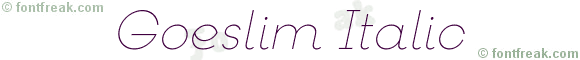 Goeslim Italic