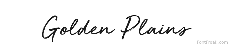 Golden Plains font preview