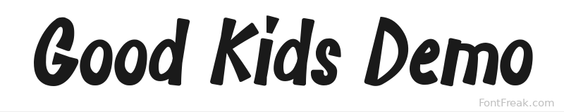 Good Kids Demo font preview