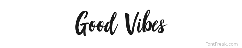 Good Vibes font preview