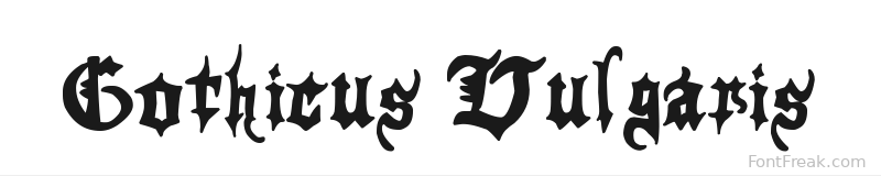 Gothicus Vulgaris font preview