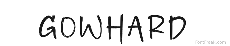 Gowhard font preview