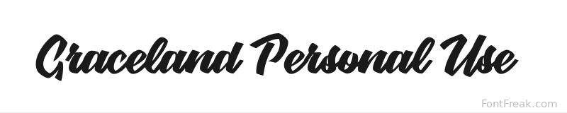 Graceland Personal Use font preview