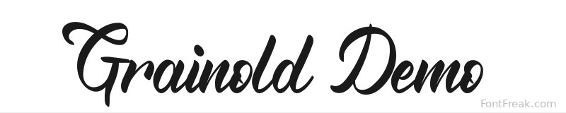 Grainold Demo font preview