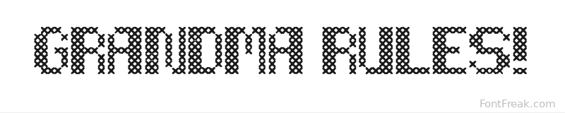 Grandma Rules! font preview
