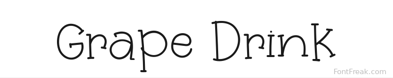 Grape Drink font preview