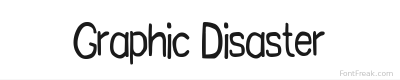 Graphic Disaster font preview