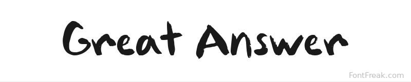Great Answer font preview
