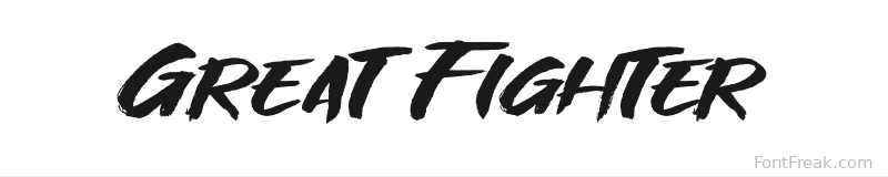 Great Fighter font preview