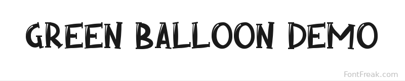 Green Balloon Demo font preview