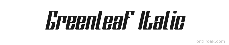 Greenleaf Italic font preview