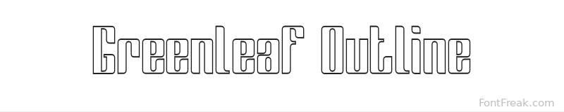 Greenleaf Outline font preview