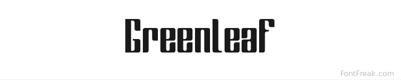 Greenleaf font preview