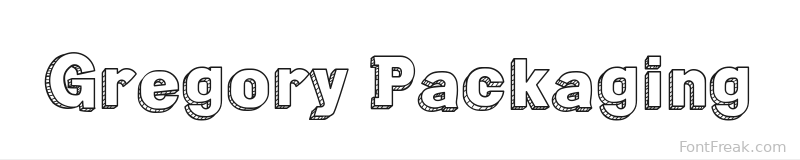Gregory Packaging font preview