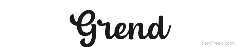 Grend font preview