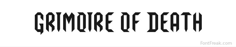 Grimoire Of Death font preview