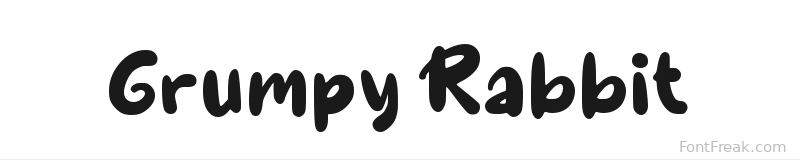 Grumpy Rabbit font preview