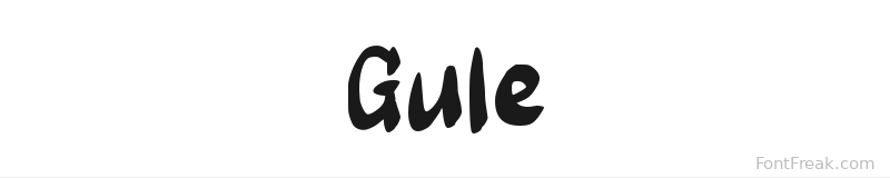 Gule font preview