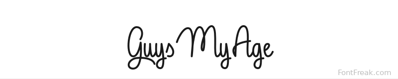 GuysMyAge font preview