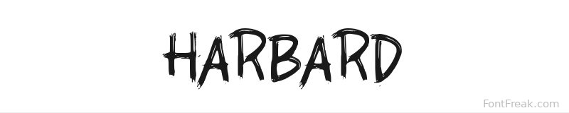 HARBARD font preview