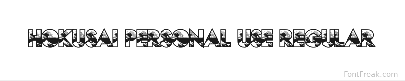 HOKUSAI PERSONAL USE Regular font preview