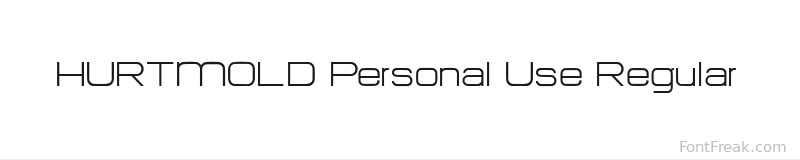 HURTMOLD Personal Use Regular font preview