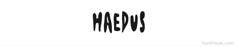 Haedus font preview