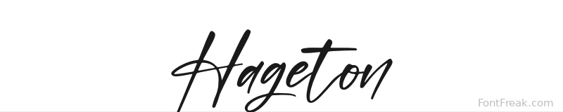 Hageton font preview