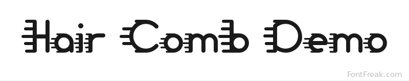 Hair Comb Demo font preview