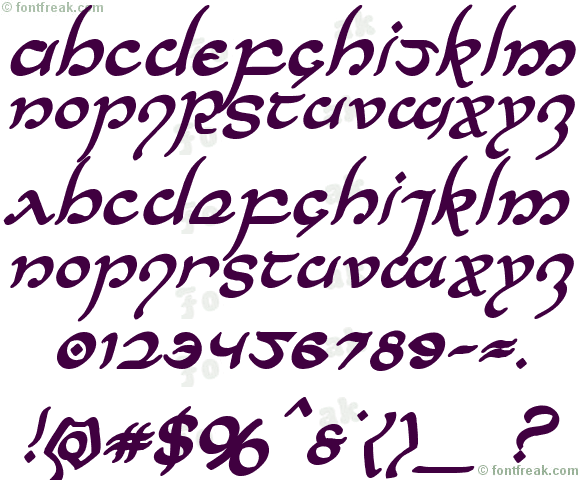 Half-Elven Bold Italic