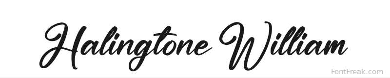 Halingtone William font preview