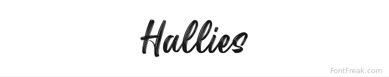 Hallies font preview