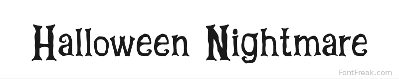 Halloween Nightmare font preview