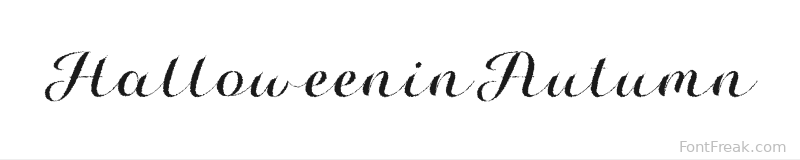 HalloweeninAutumn font preview