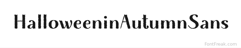 HalloweeninAutumnSans font preview