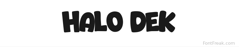 Halo Dek font preview