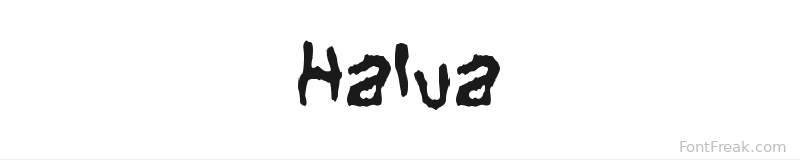 Halua font preview